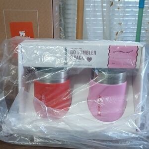 Stanley Vibrant Red and Soft Pink Tumbler Duo